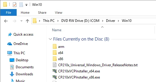 图 20-1 双击「Win10」文件夹中的 CP210xVCPInstaller 安装程序