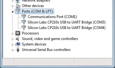 图 20-16 展开「Ports (COM & LPT)」并右击要查看的端口以确认